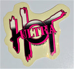 Ultra Hot Sticker Logo Vintage 4 inch