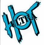 Ultra Hot Logo Decal Blue/ Black Medium - 6 inch