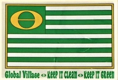 Global Village Sticker Ecology Flag