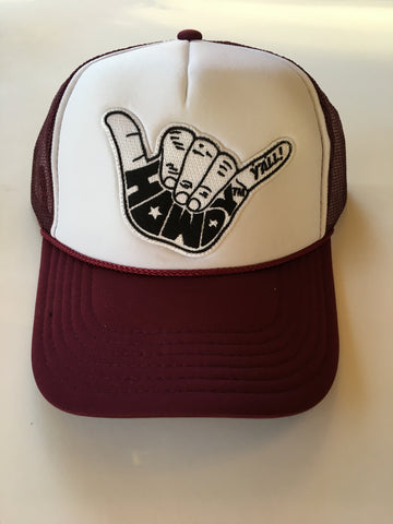 Howdy Y’all Foam Hat Maroon