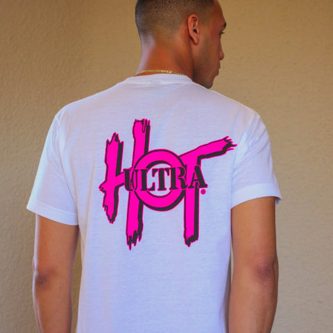 Ultra Hot Logo Short Sleeve Tee Pink / Black