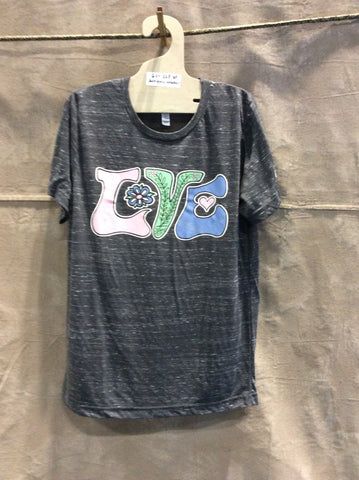 Global Village Love Short Sleeve Tee Poly Marble (Grey only)
