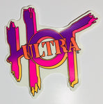 Ultra Hot Sticker Logo Vintage 4 inch