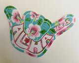 "Aloha Texas"  4 inch sticker